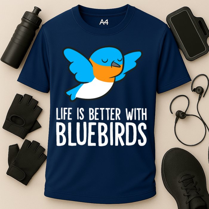 Life Is Better With Bluebirds Premium Performance Shirt