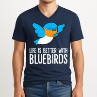 Life Is Better With Bluebirds Premium V-Neck T-Shirt