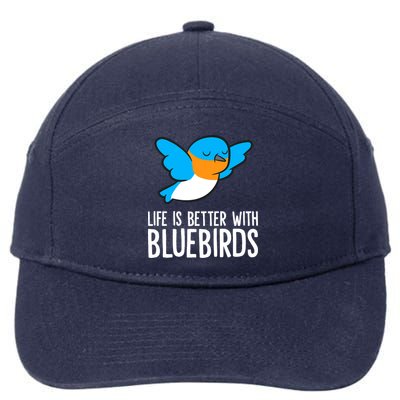 Life Is Better With Bluebirds Premium 7-Panel Snapback Hat