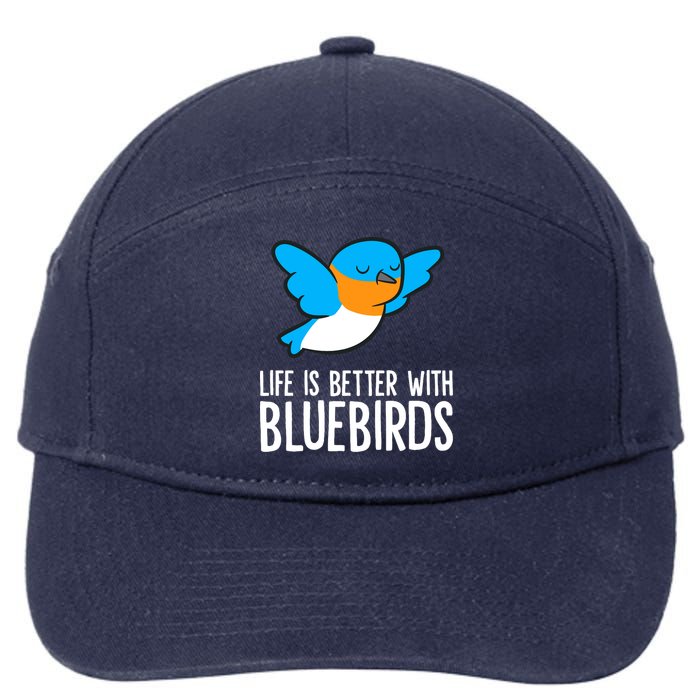 Life Is Better With Bluebirds Premium 7-Panel Snapback Hat