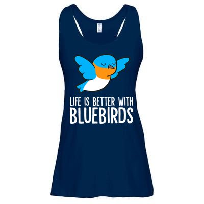 Life Is Better With Bluebirds Premium Ladies Essential Flowy Tank