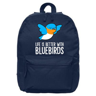 Life Is Better With Bluebirds Premium 16 in Basic Backpack
