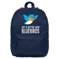 Life Is Better With Bluebirds Premium 16 in Basic Backpack