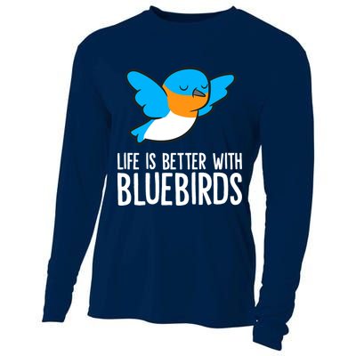 Life Is Better With Bluebirds Premium Cooling Performance Long Sleeve Crew