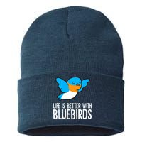 Life Is Better With Bluebirds Premium Sustainable Knit Beanie