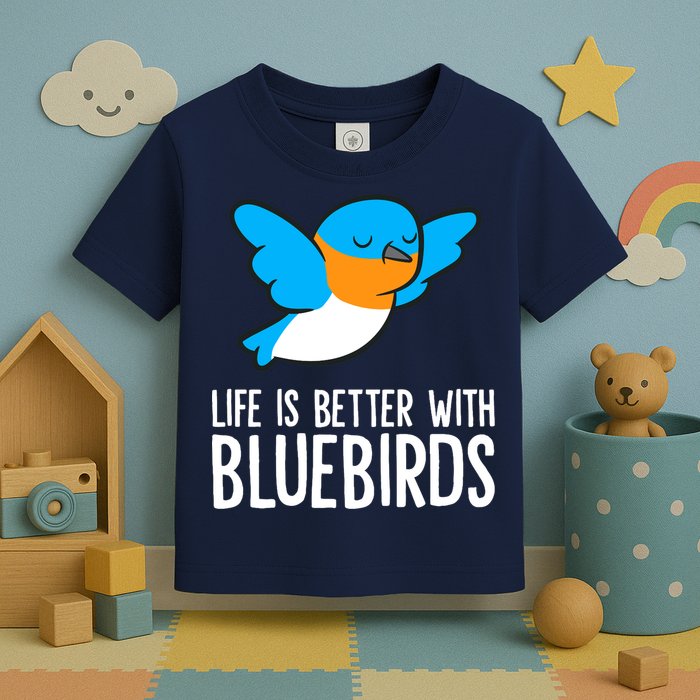 Life Is Better With Bluebirds Premium Toddler T-Shirt