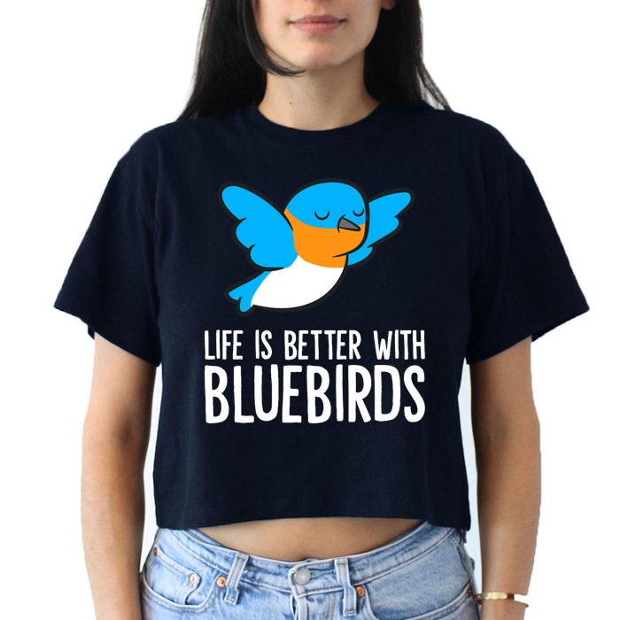 Life Is Better With Bluebirds Premium Crop Top