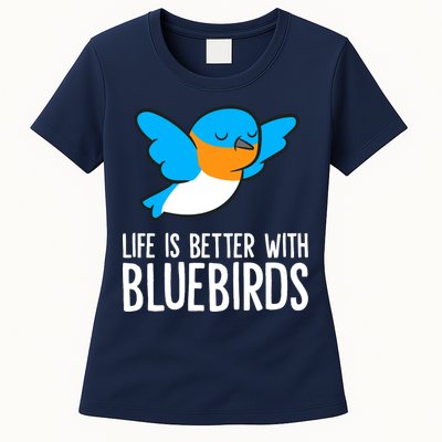 Life Is Better With Bluebirds Premium Womens T-Shirt