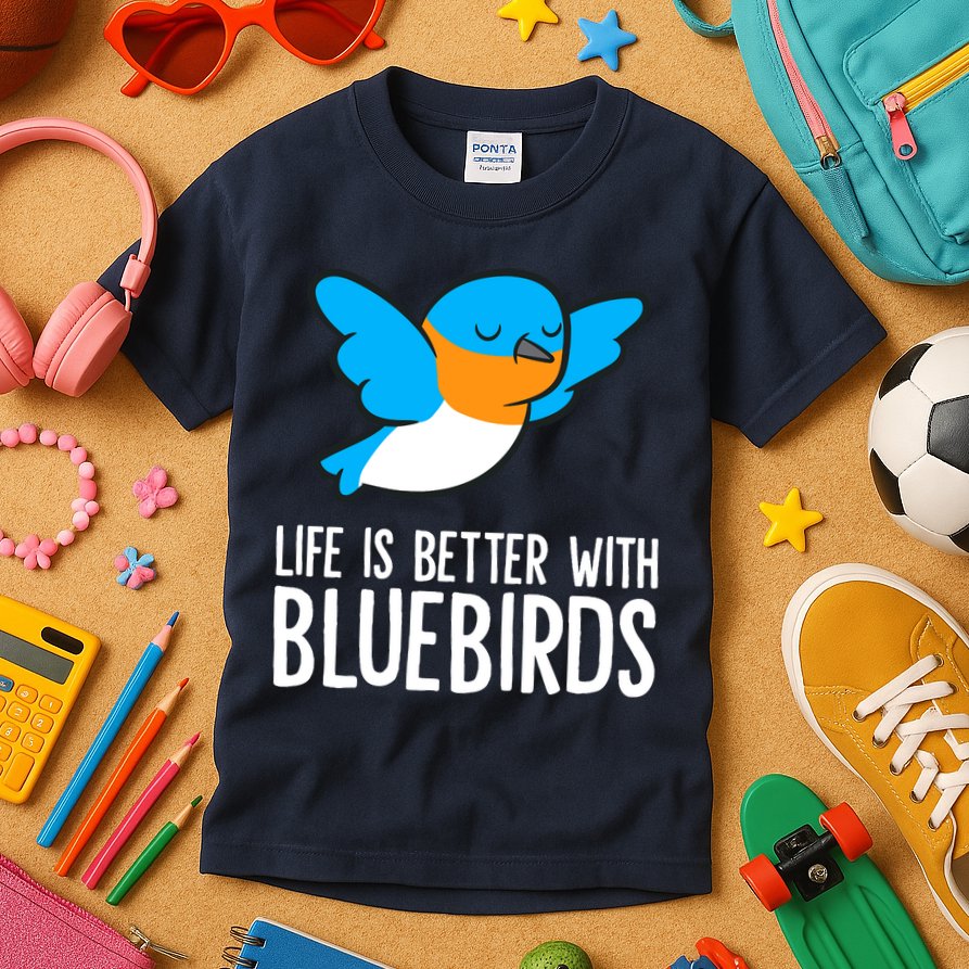 Life Is Better With Bluebirds Premium Kids T-Shirt