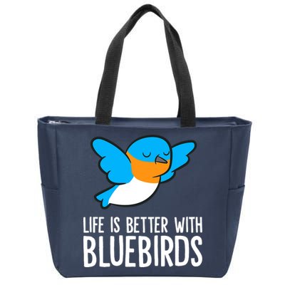 Life Is Better With Bluebirds Premium Zip Tote Bag