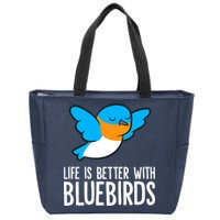 Life Is Better With Bluebirds Premium Zip Tote Bag