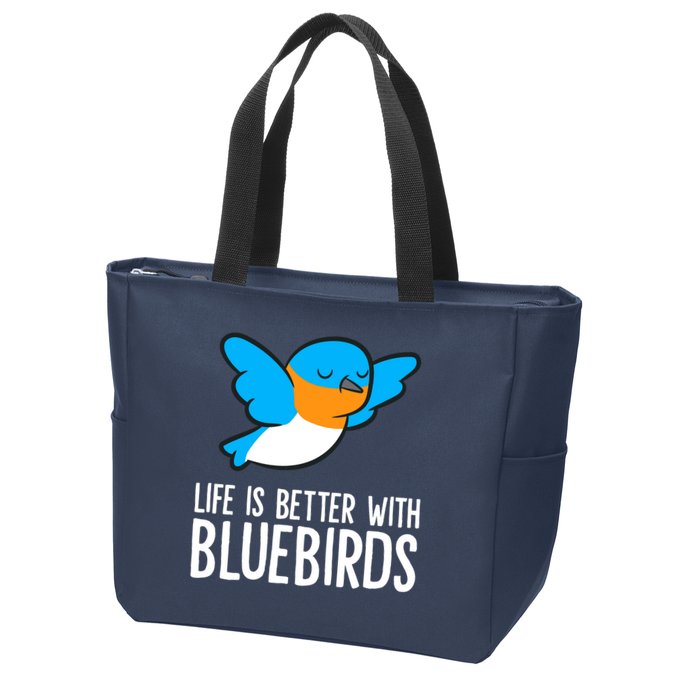 Life Is Better With Bluebirds Premium Zip Tote Bag