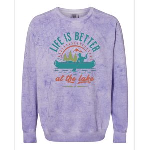 Life Is Better At The Lake Colorblast Crewneck Sweatshirt