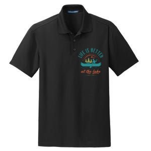 Life Is Better At The Lake Dry Zone Grid Polo