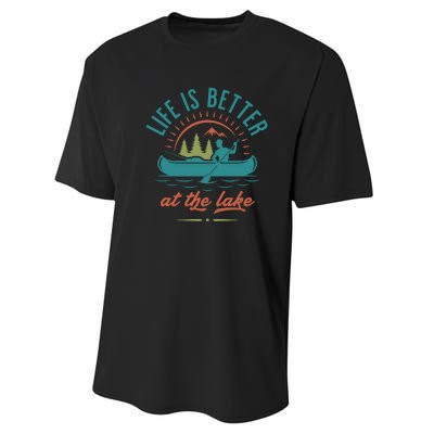 Life Is Better At The Lake Performance Sprint T-Shirt