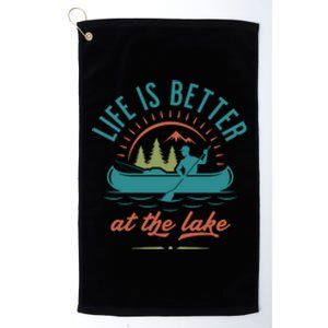 Life Is Better At The Lake Platinum Collection Golf Towel