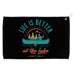 Life Is Better At The Lake Grommeted Golf Towel