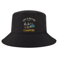 Life Is Better At The Campfire Funny Camper Camp Camping Cool Comfort Performance Bucket Hat