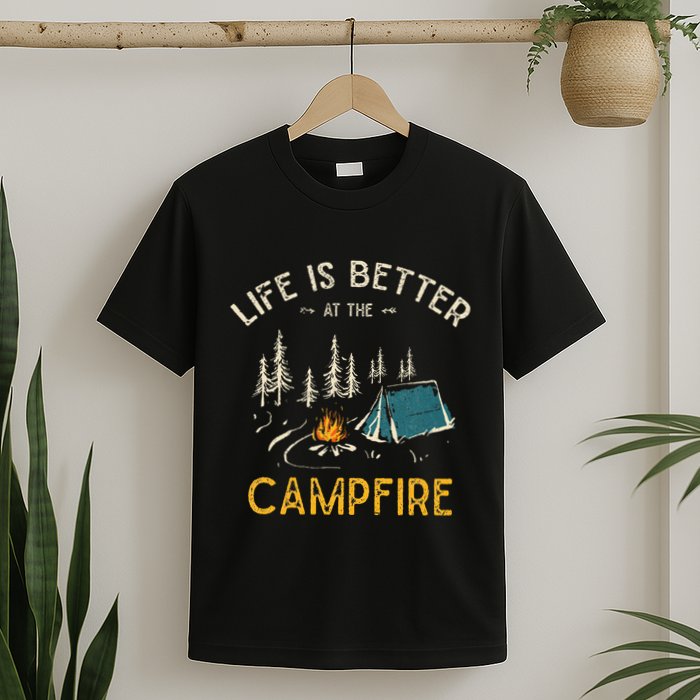 Life Is Better At The Campfire Funny Camper Camp Camping T-Shirt