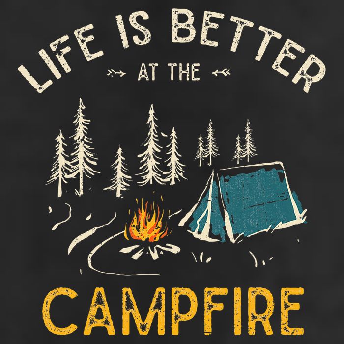 Life Is Better At The Campfire Funny Camper Camp Camping 15oz Campfire Ceramic Mug