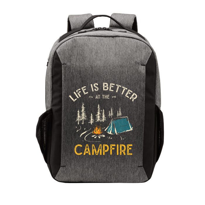 Life Is Better At The Campfire Funny Camper Camp Camping Vector Backpack