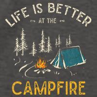 Life Is Better At The Campfire Funny Camper Camp Camping Vector Backpack