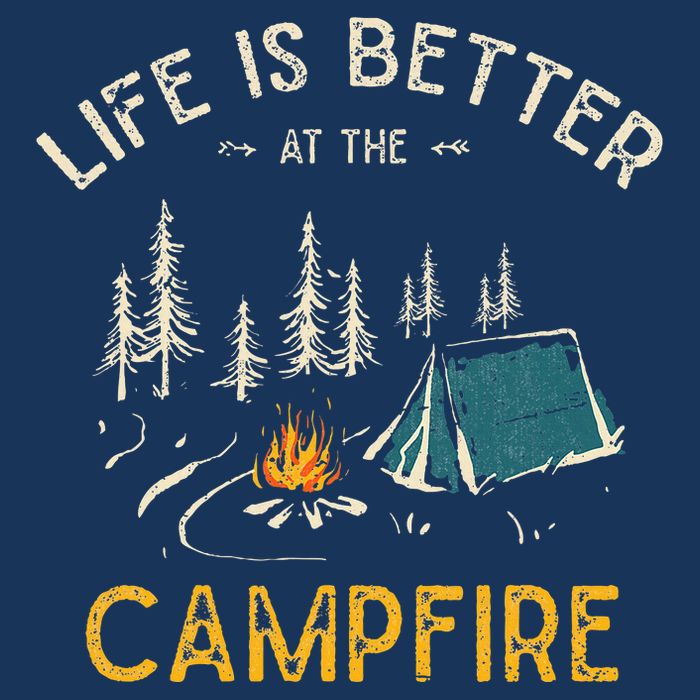 Life Is Better At The Campfire Funny Camper Camp Camping Infant Baby Jersey Bodysuit