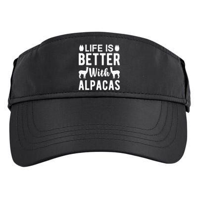 Life Is Better with Alpacas - Funny Alpaca Lover Adult Drive Performance Visor