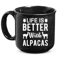 Life Is Better with Alpacas - Funny Alpaca Lover 15oz Campfire Ceramic Mug