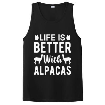 Life Is Better with Alpacas - Funny Alpaca Lover PosiCharge Competitor Tank