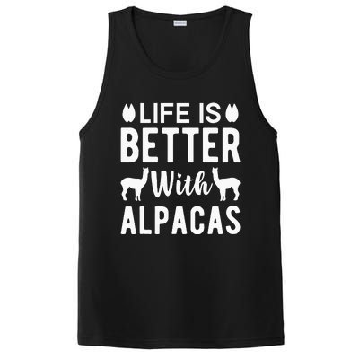 Life Is Better with Alpacas - Funny Alpaca Lover PosiCharge Competitor Tank