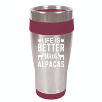 Life Is Better with Alpacas - Funny Alpaca Lover 16oz Travel Tumbler