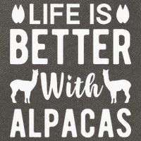 Life Is Better with Alpacas - Funny Alpaca Lover Cotton Canvas Backpack
