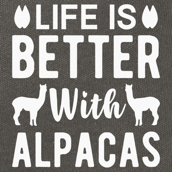 Life Is Better with Alpacas - Funny Alpaca Lover Cotton Canvas Backpack