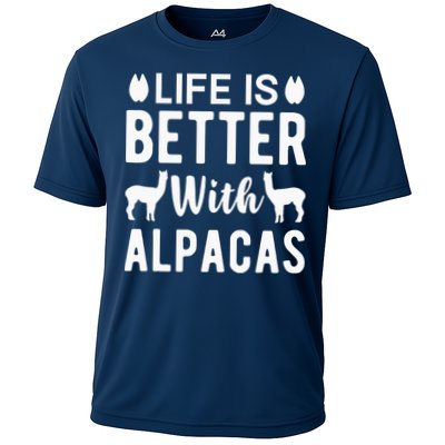 Life Is Better with Alpacas - Funny Alpaca Lover Performance Shirt