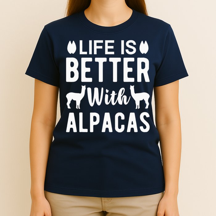 Life Is Better with Alpacas - Funny Alpaca Lover T-Shirt