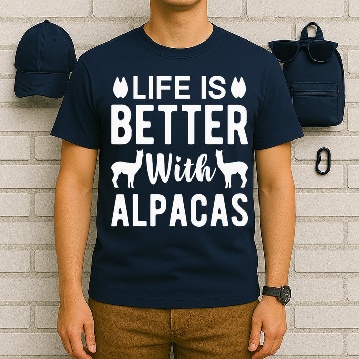 Life Is Better with Alpacas - Funny Alpaca Lover T-Shirt