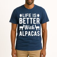 Life Is Better with Alpacas - Funny Alpaca Lover Tall T-Shirt