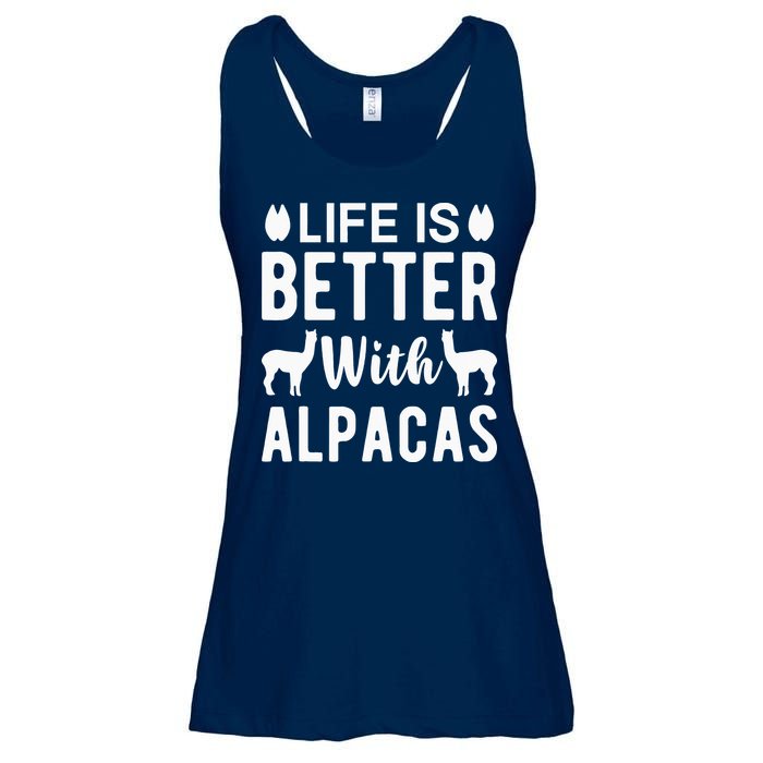 Life Is Better with Alpacas - Funny Alpaca Lover Ladies Essential Flowy Tank