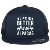 Life Is Better with Alpacas - Funny Alpaca Lover Flatbill Hat
