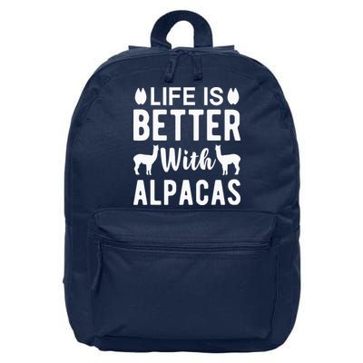 Life Is Better with Alpacas - Funny Alpaca Lover 16 in Basic Backpack