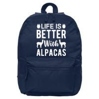 Life Is Better with Alpacas - Funny Alpaca Lover 16 in Basic Backpack