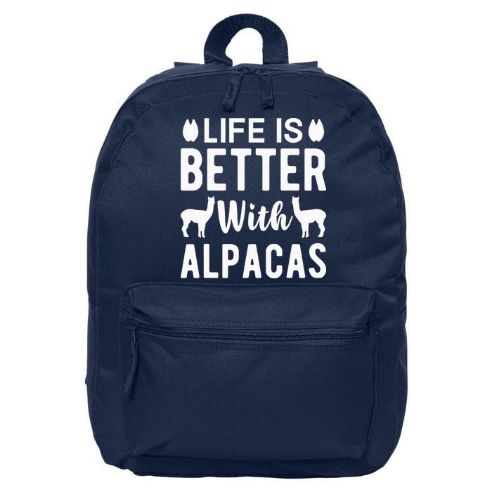 Life Is Better with Alpacas - Funny Alpaca Lover 16 in Basic Backpack