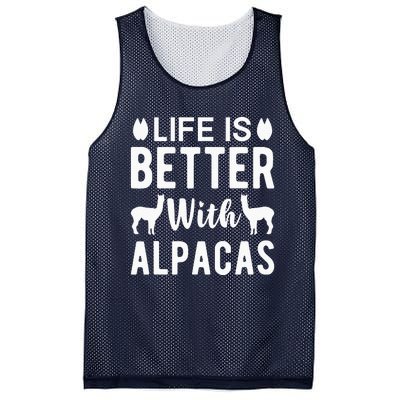 Life Is Better with Alpacas - Funny Alpaca Lover Mesh Reversible Basketball Jersey Tank