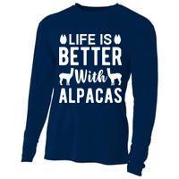 Life Is Better with Alpacas - Funny Alpaca Lover Cooling Performance Long Sleeve Crew