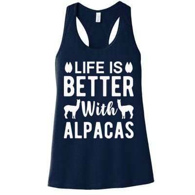 Life Is Better with Alpacas - Funny Alpaca Lover Womens Tank Top