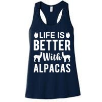 Life Is Better with Alpacas - Funny Alpaca Lover Womens Tank Top