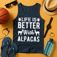 Life Is Better with Alpacas - Funny Alpaca Lover Tank Top