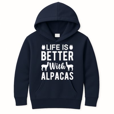 Life Is Better with Alpacas - Funny Alpaca Lover Kids Hoodie