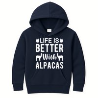 Life Is Better with Alpacas - Funny Alpaca Lover Kids Hoodie